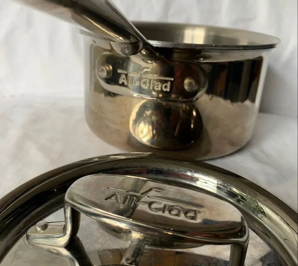 6 piece All-Clad Stainless Steel Pot Pan with Lids SET